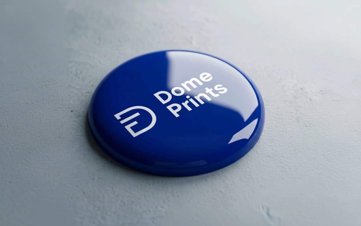Circle domed label with a glossy 3D resin finish