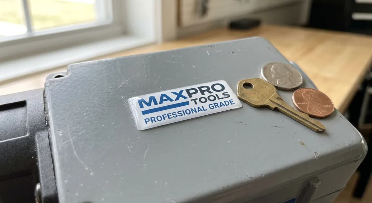 Scratch-resistant domed badge on a product surface keeping a flawless glossy finish