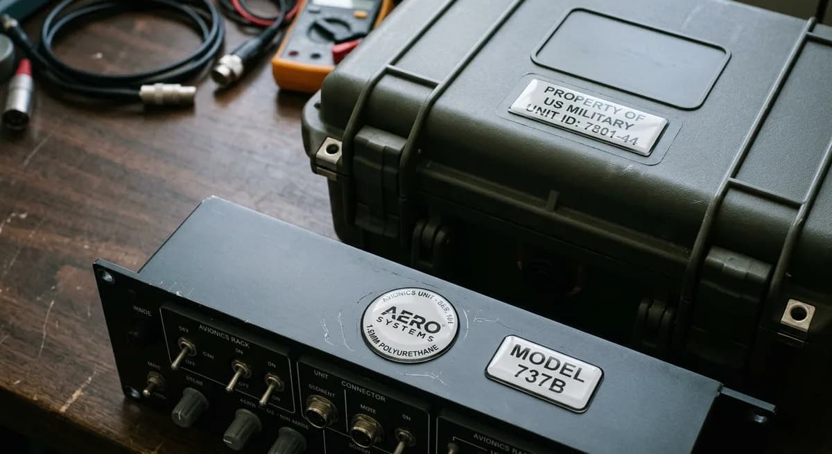 Aerospace dome labels