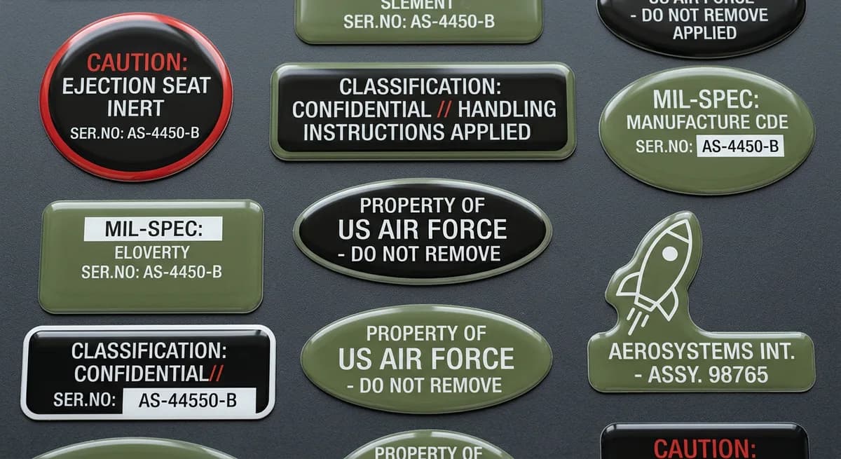 Aerospace and defense dome label application 8