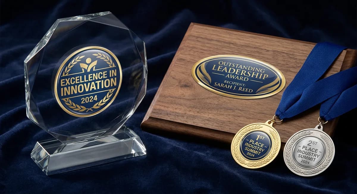 Awards dome labels