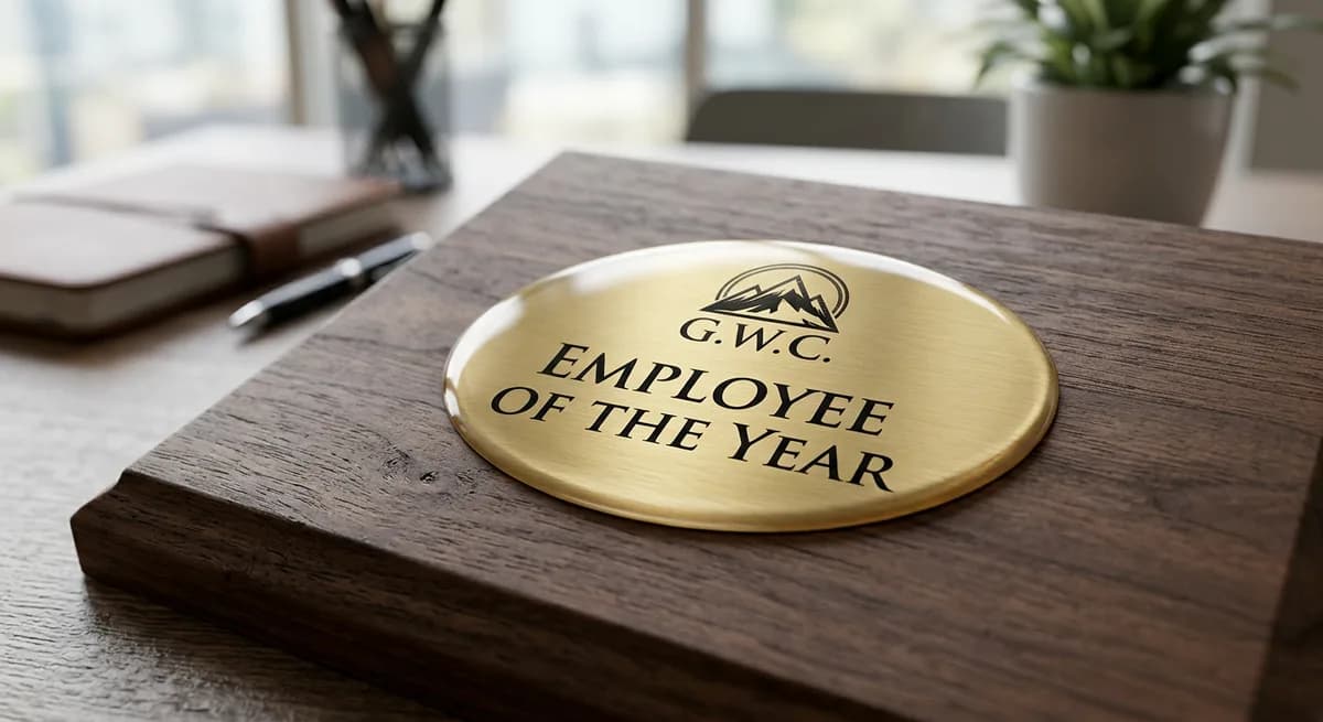 Awards trophies dome label application 3