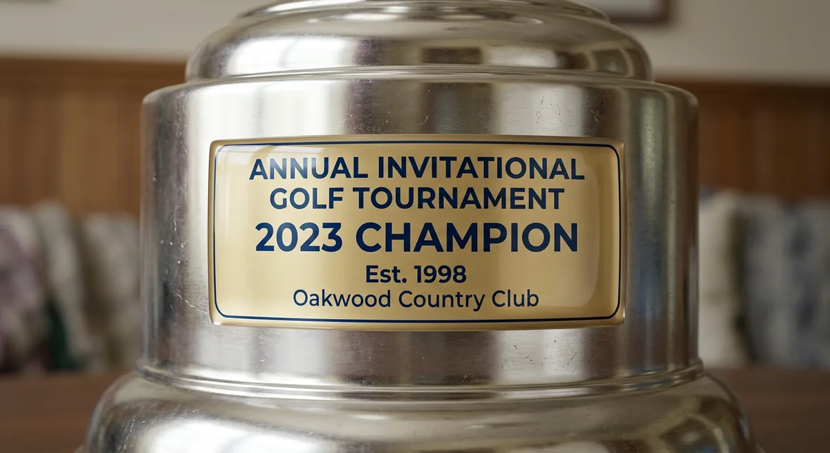 Awards trophies dome label application 6