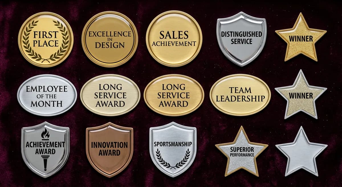 Awards trophies dome label application 9