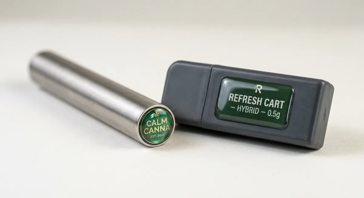 Cannabis CBD dome label application 4