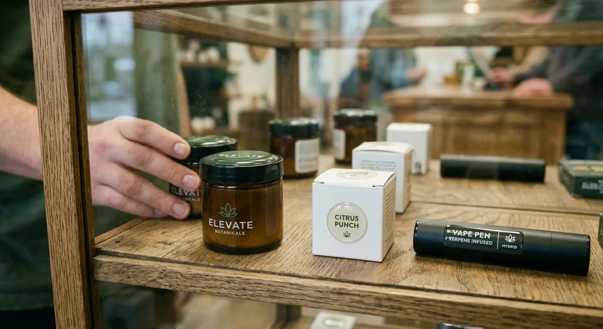 Cannabis CBD dome label application 6