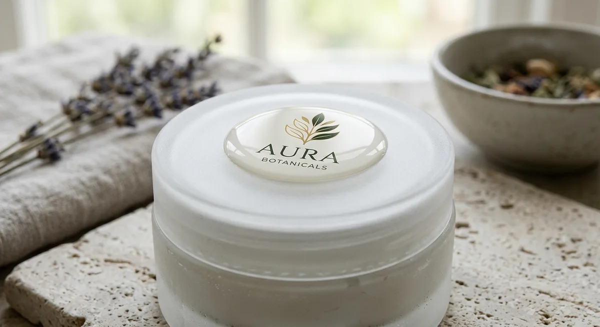 Cosmetics and beauty dome label application 4