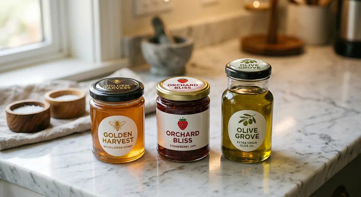 Food and beverage dome label application 1