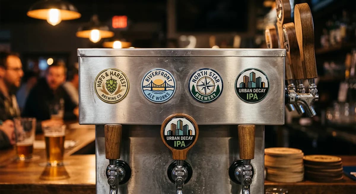 Food and beverage dome label application 9