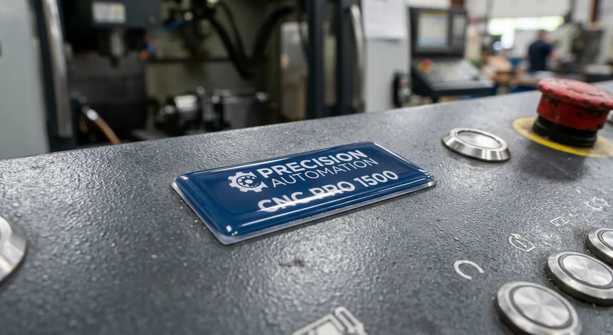 Industrial dome label application 1