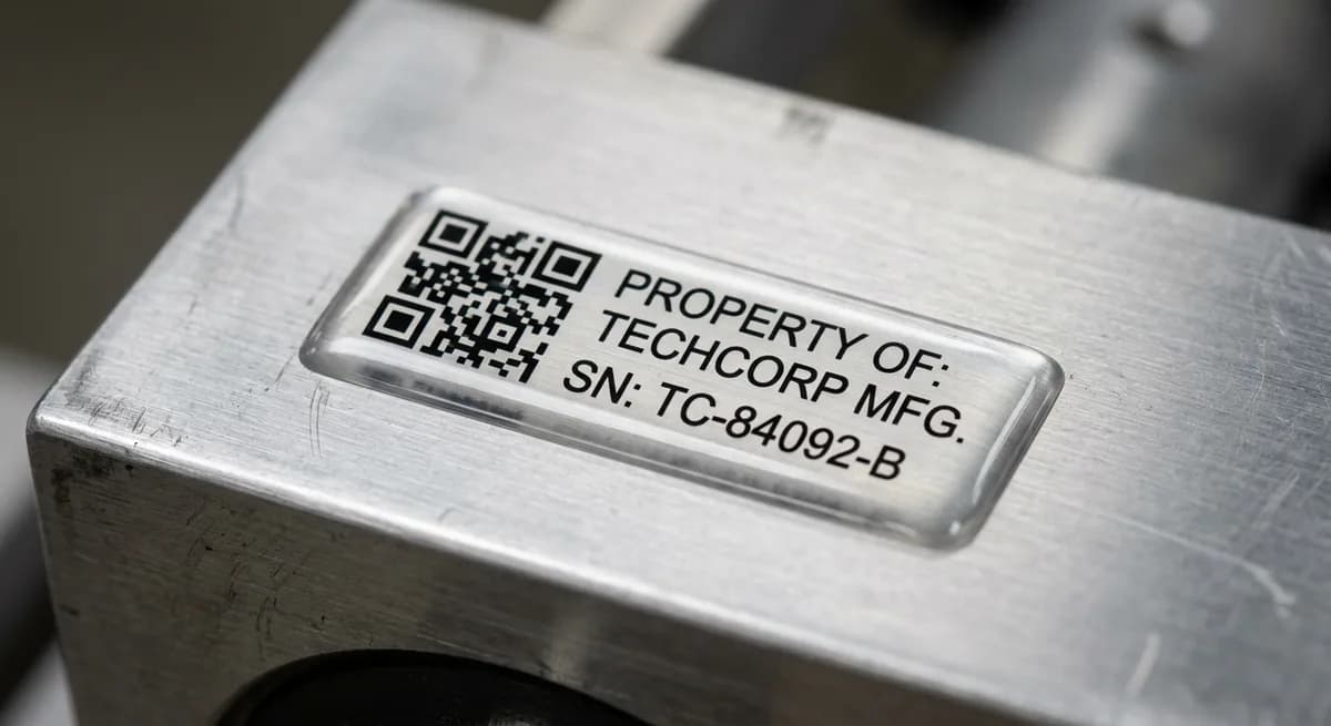 Industrial dome label application 5