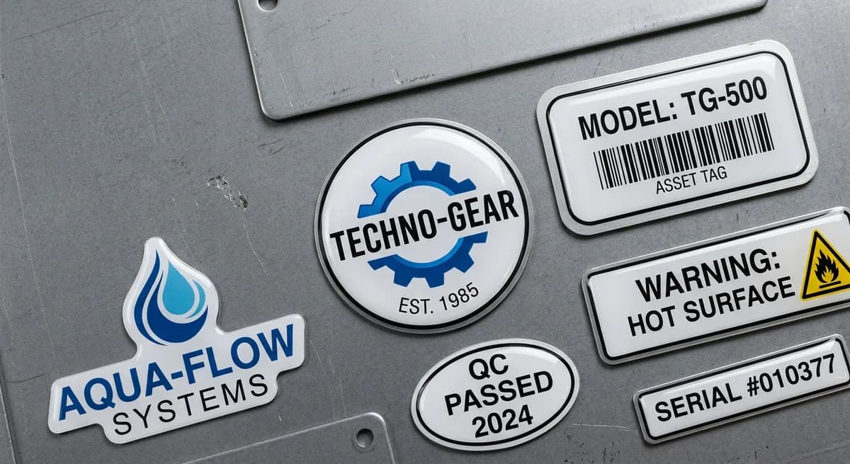 Industrial dome label application 8