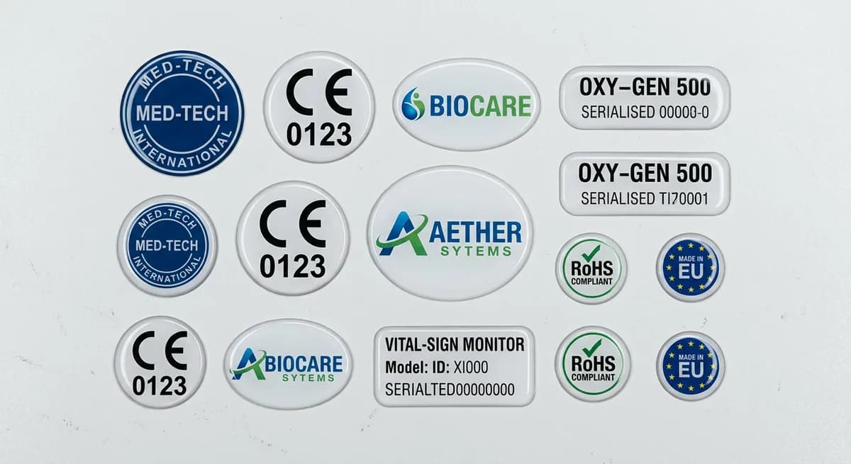 Medical dome label application 8